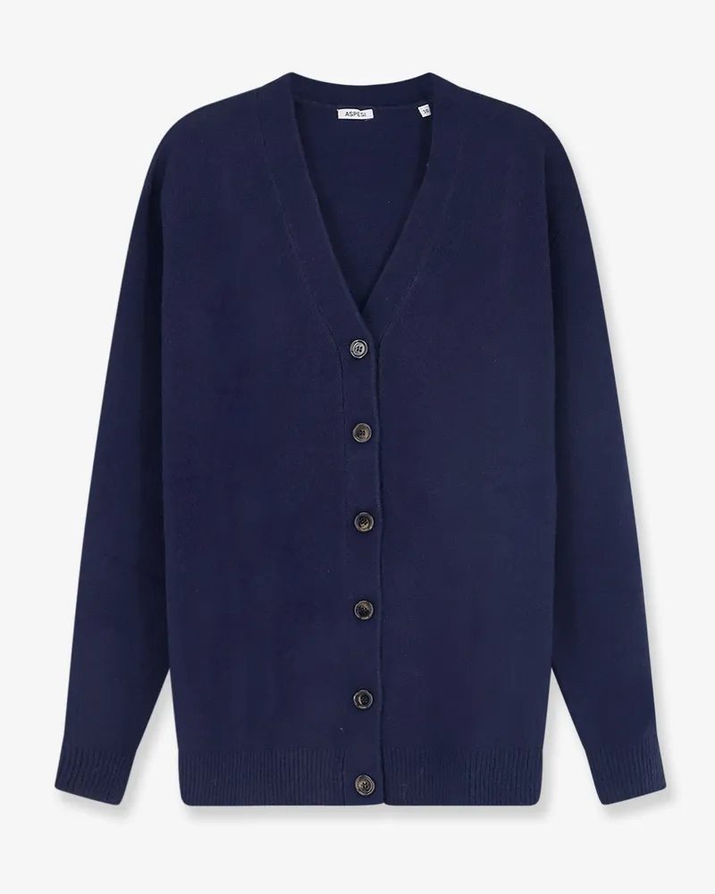ASPESI Wool and cashmere blend cardigan -  - gender_Woman Blue