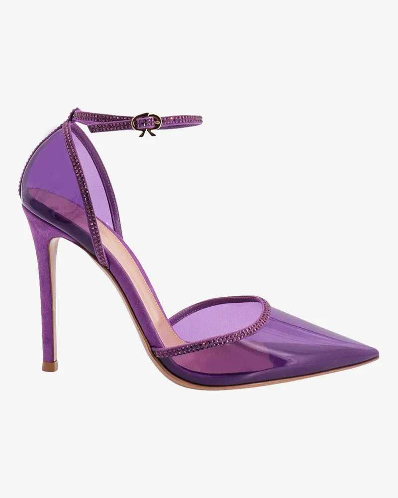 Gianvito Rossi Pvc décolleté with rhinestone profiles -  - gender_Woman Viola