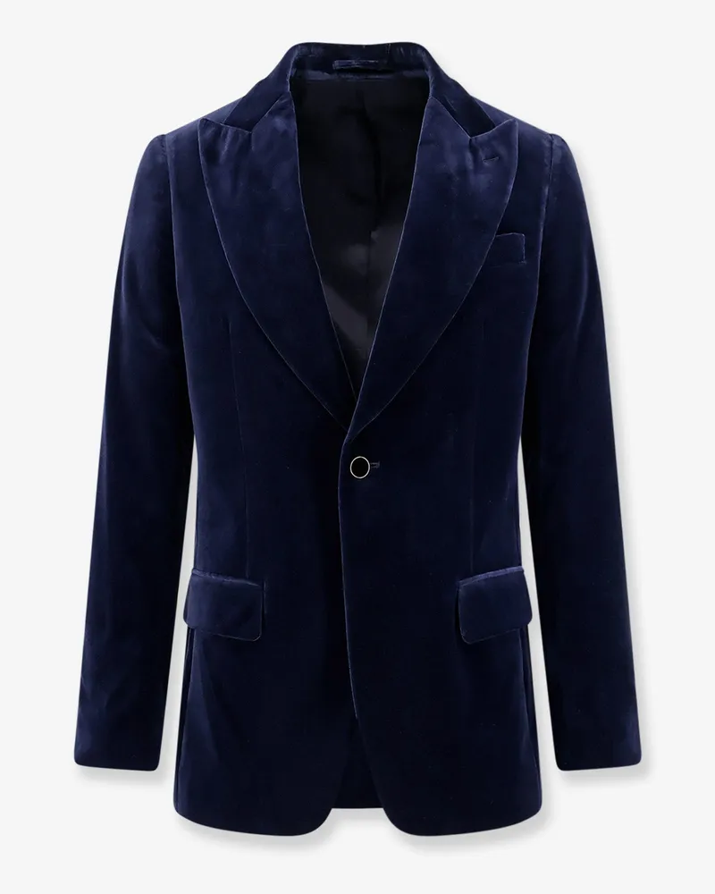 LARDINI Attitude velvet blazer -  - gender_Man Blue