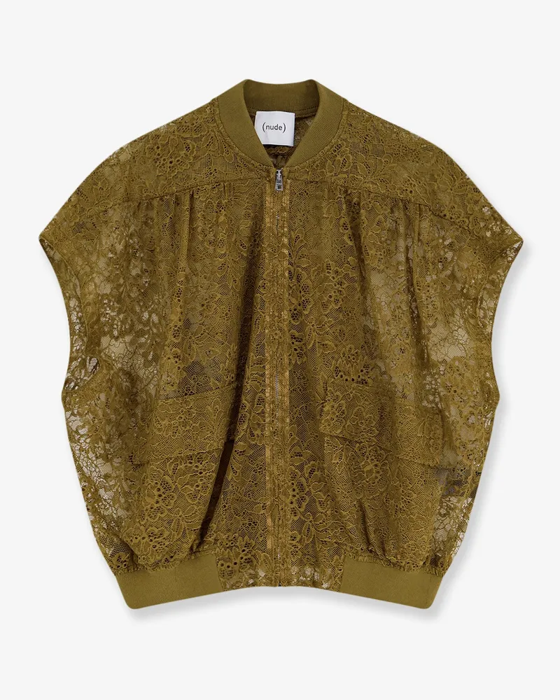 NUDE Sleeveless lace jacket -  - gender_Woman Green