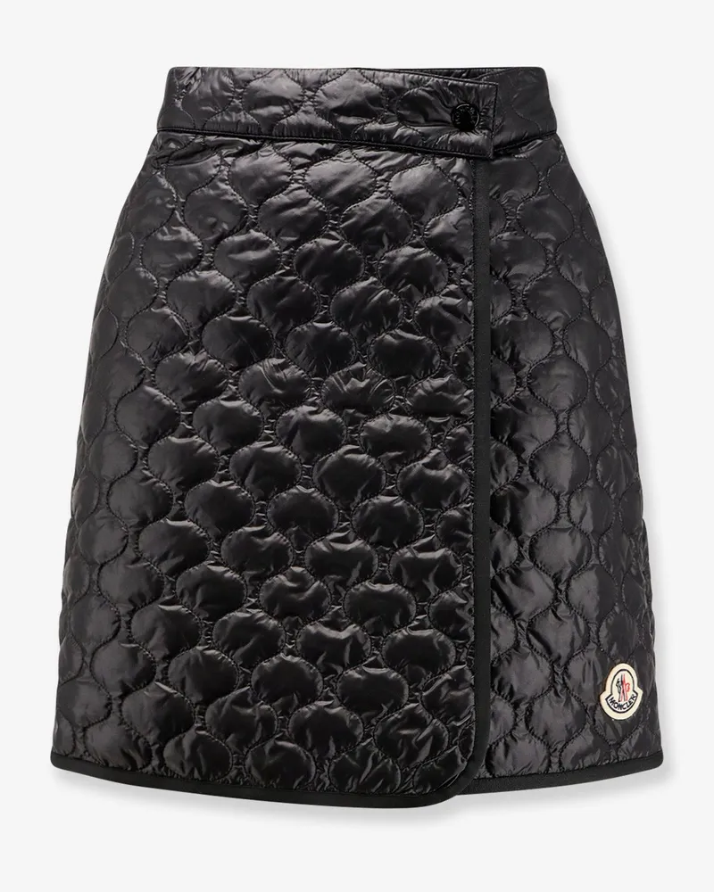Moncler Nylon skirt with Logo patch -  - gender_Woman Black