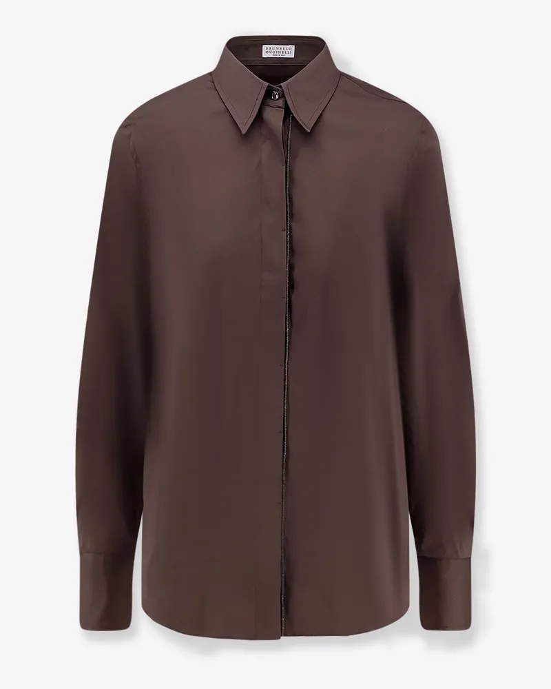 Brunello Cucinelli Cotton blend shirt -  - gender_Woman Brown