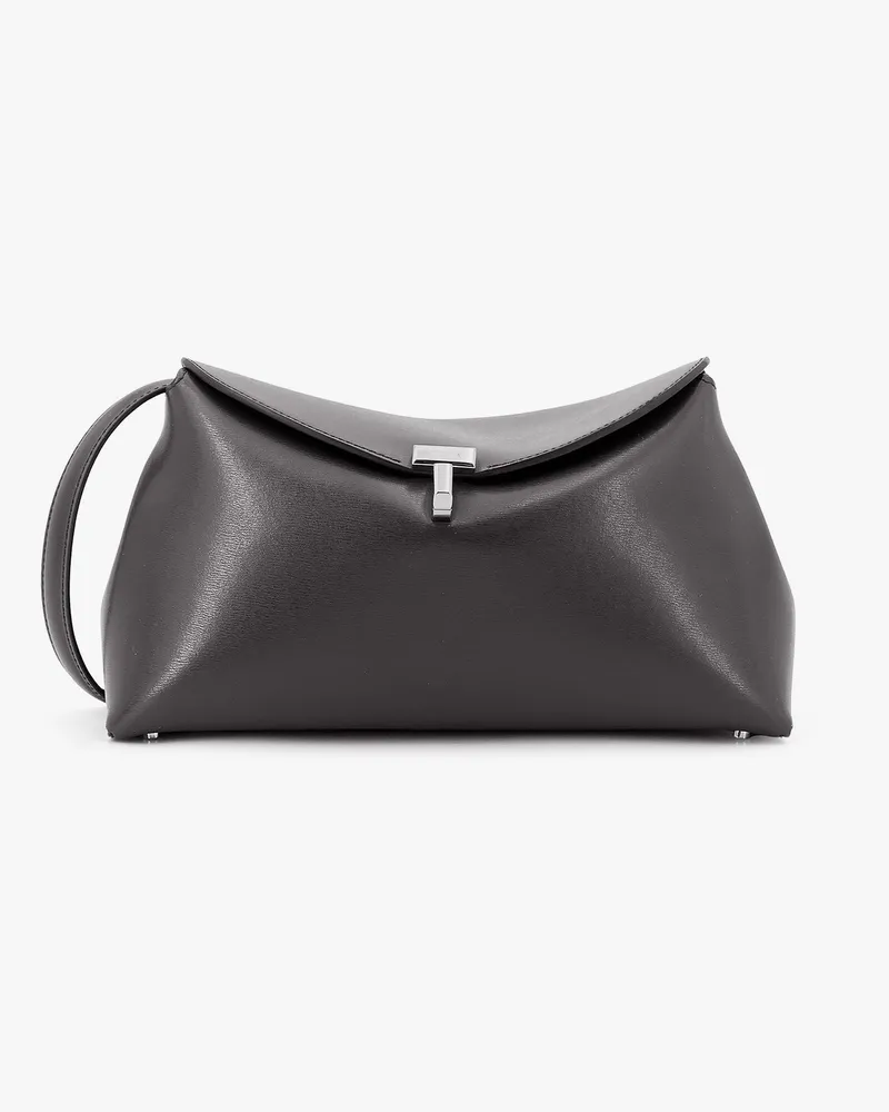 Totême T-lock Clutch leather shoulder bag -  - gender_Woman Grey