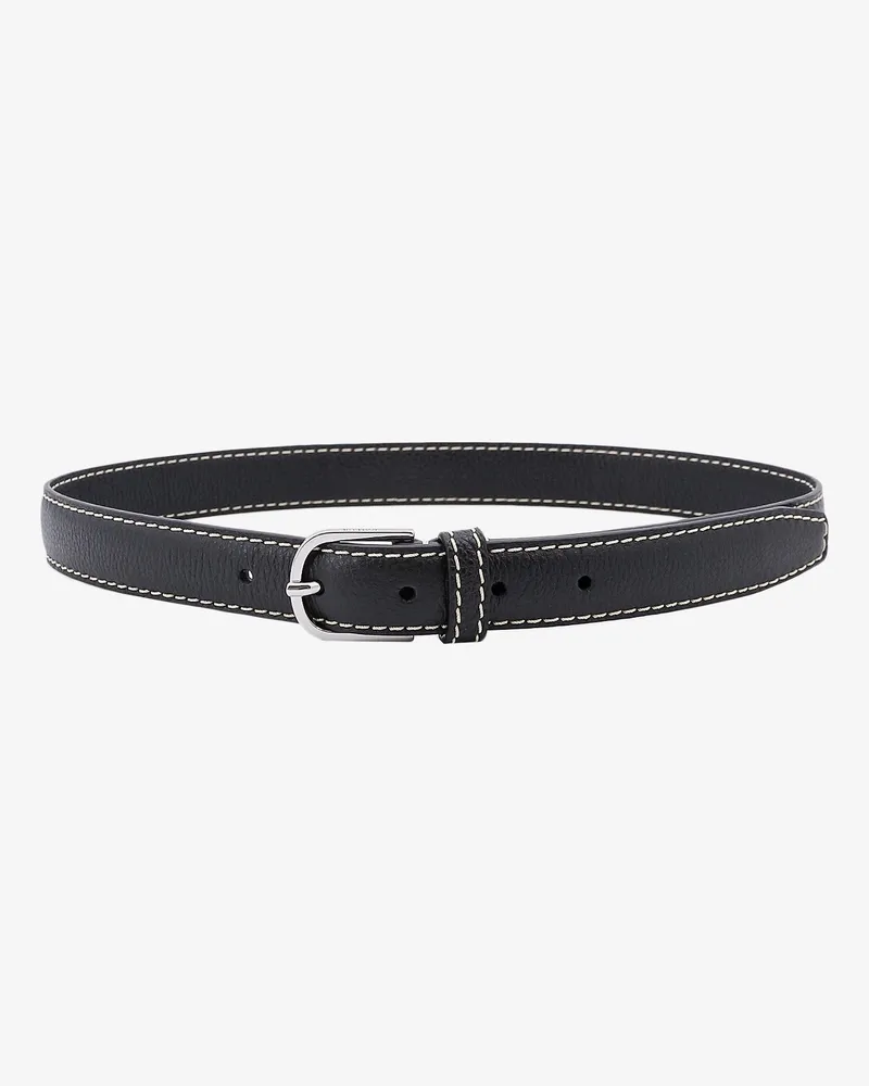 Totême Slim Grained leather belt -  - gender_Woman Black