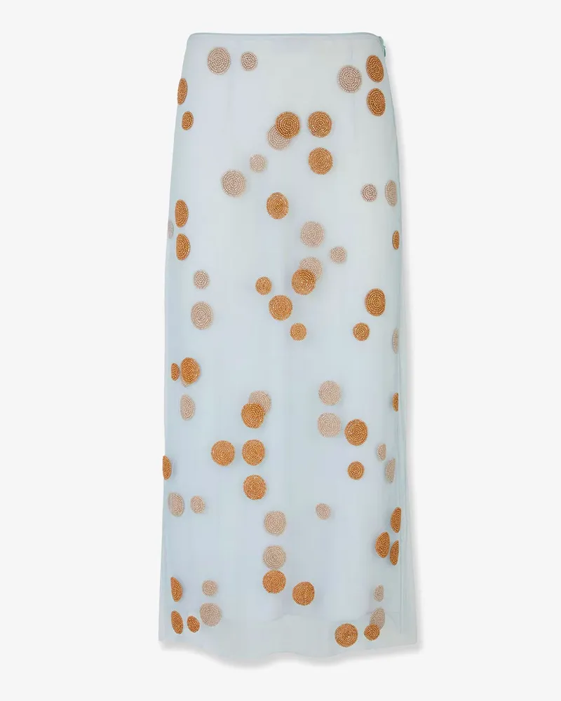 Fendi Tulle skirt with all-over macro polka-dot motif -  - gender_Woman Blue