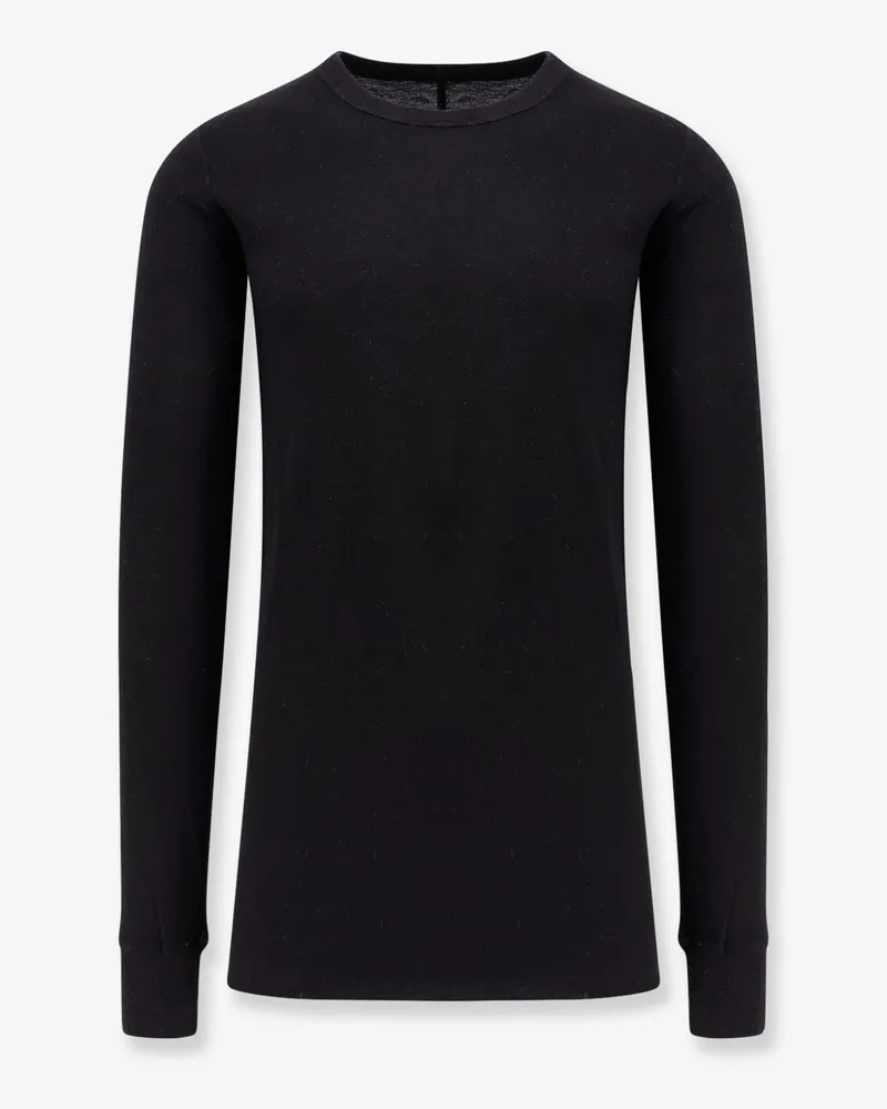 Rick Owens Basic LS T viscose blend T-shirt -  - gender_Man Black