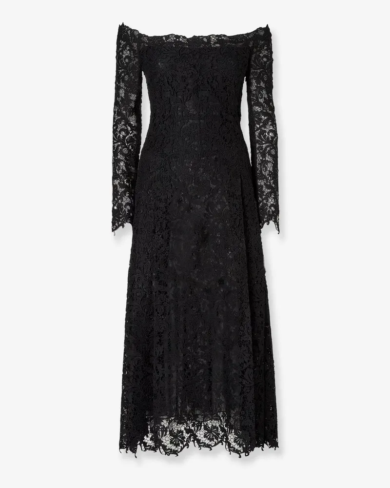 Fendi Black macramé lace dress -  - gender_Woman Black