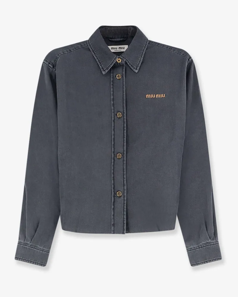 Miu Miu Grey Light Denim Shirt -  - gender_Woman Grey