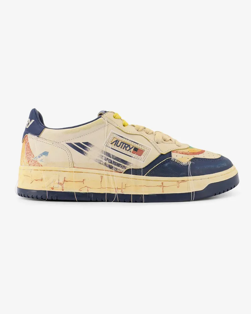 AUTRY Super Vintage leather low-top sneakers -  - gender_Man Blue