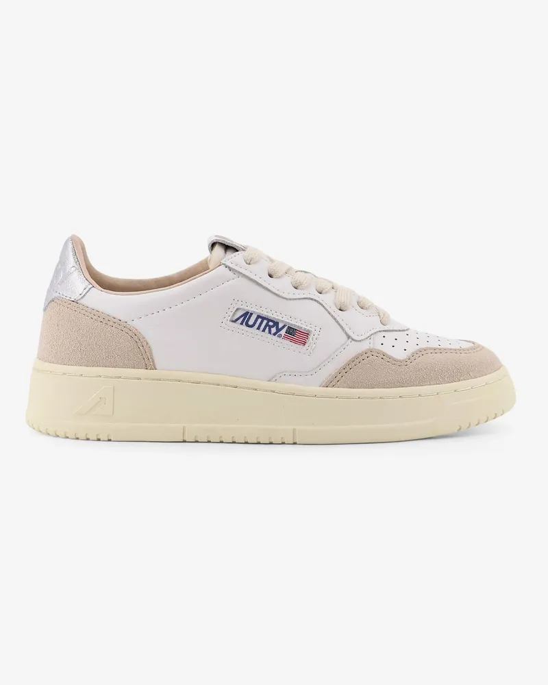 AUTRY Medalist Low leather low-top sneakers with suede inserts -  - gender_Woman White