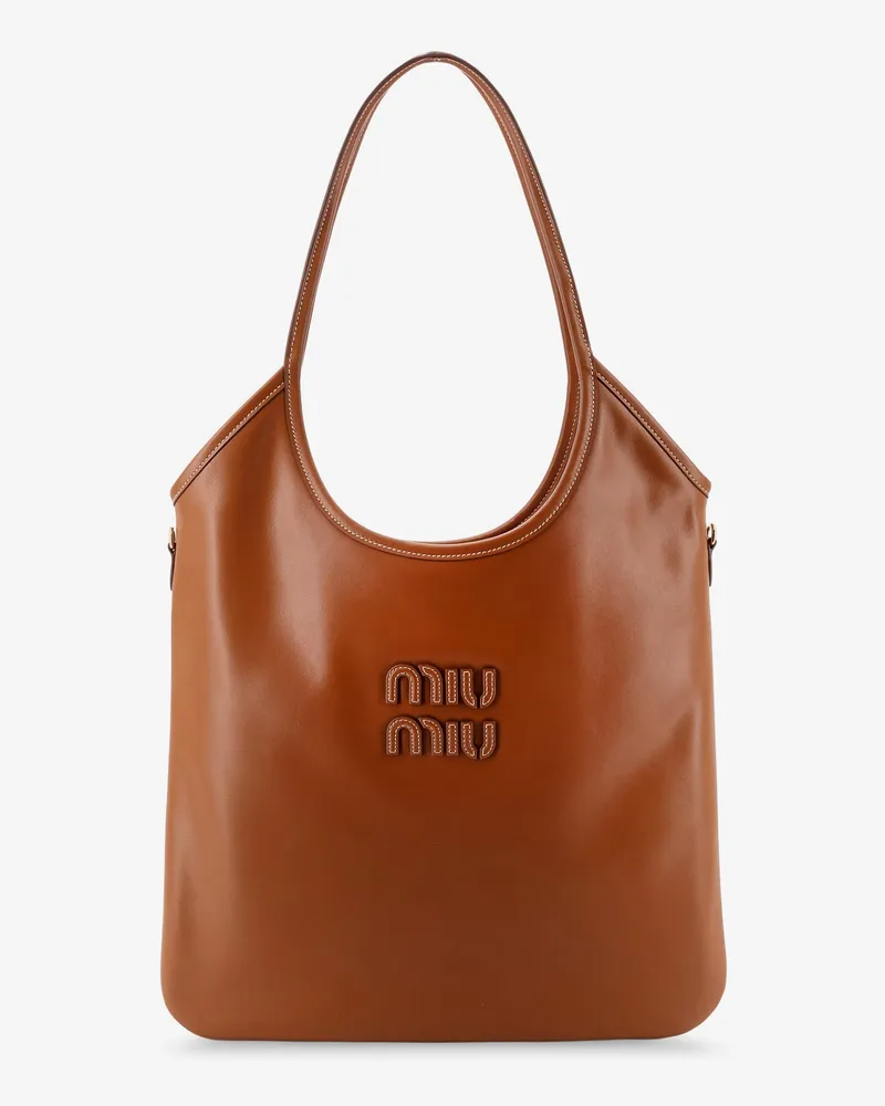Miu Miu Ivy leather shoulder bag -  - gender_Woman Brown