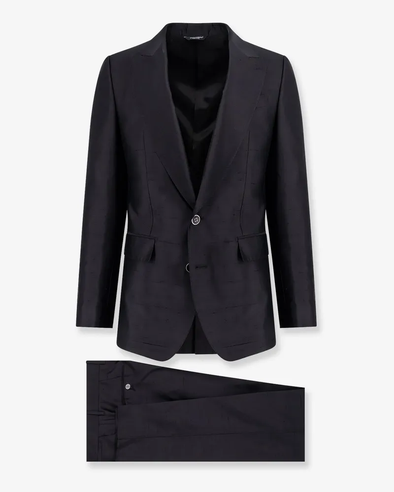 Dolce & Gabbana Sicilia Light silk shantung suit -  - gender_Man Black