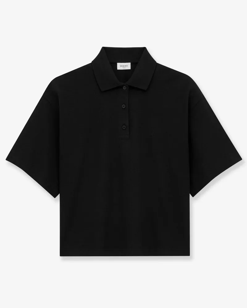 Saint Laurent Cotton blend polo shirt -  - gender_Woman Black
