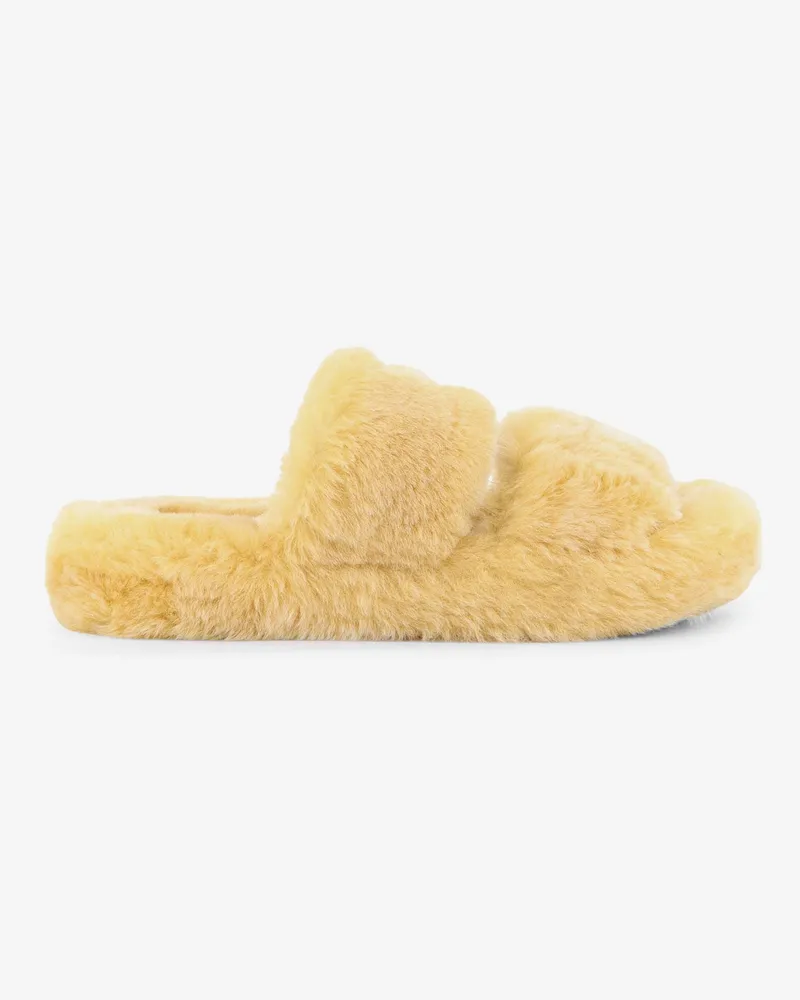 Celine Triomphe Slide 05 shearling sandals -  - gender_Woman Yellow