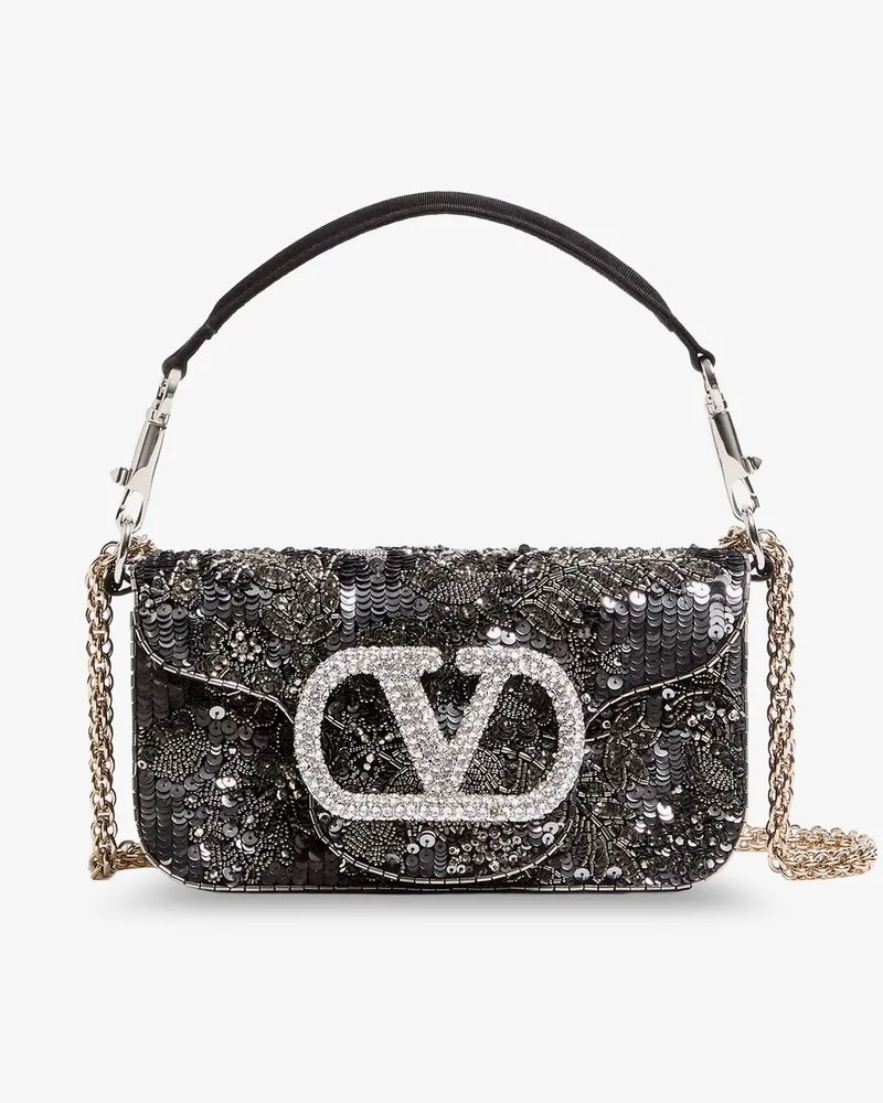 Valentino Garavani Loco' embroidered satin crossbody bag - VALENTINO GARAVANI - gender_Woman Black