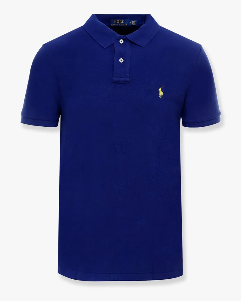 Ralph Lauren Cotton polo shirt with logo embroidery -  - gender_Man Blue
