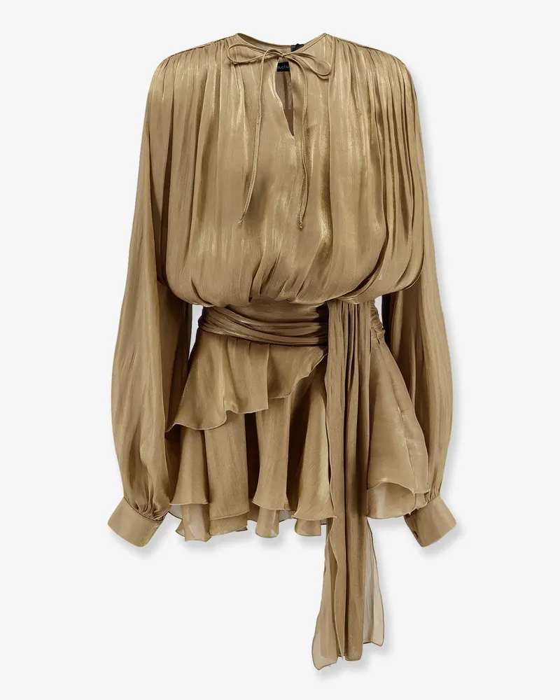 ACTUALEE Flounced mini dress -  - gender_Woman Beige