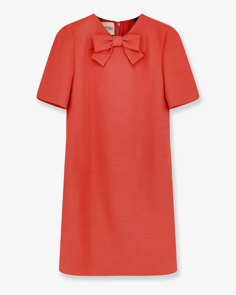 Valentino Garavani Wool and silk blend short dress -  - gender_Woman Red