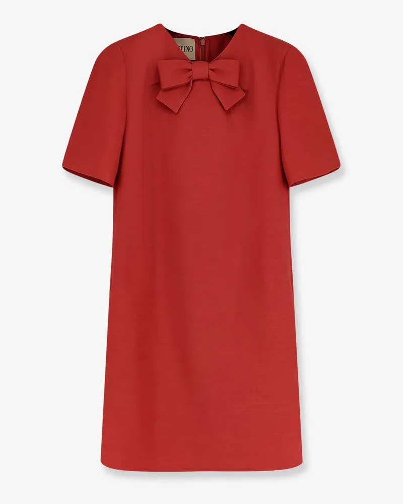 Valentino Garavani Wool and silk blend short dress -  - gender_Woman Red