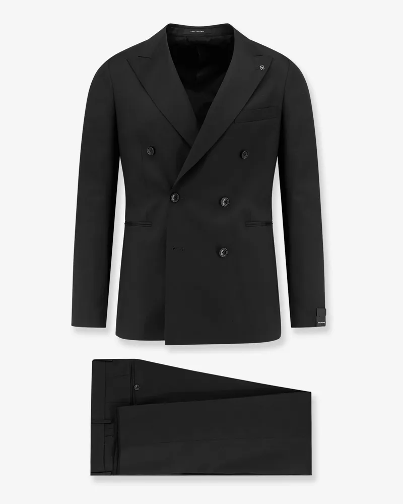 Tagliatore Saglia virgin wool double-breasted suit -  - gender_Man Black
