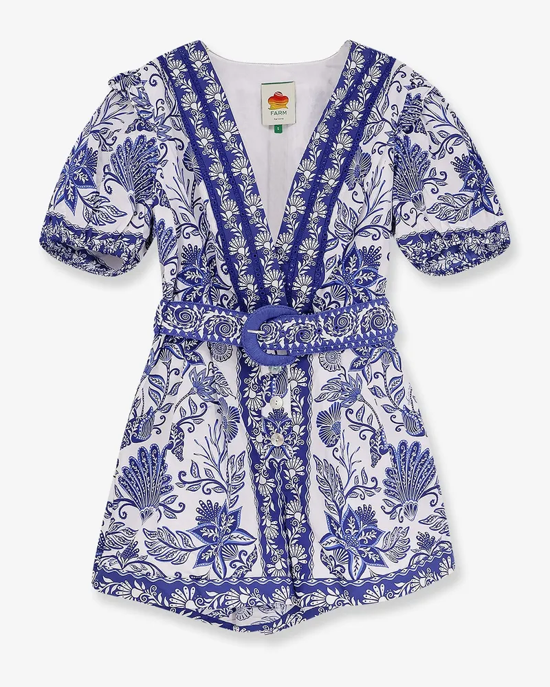 FARM Rio Shell Garden cotton jumpsuit -  - gender_Woman White
