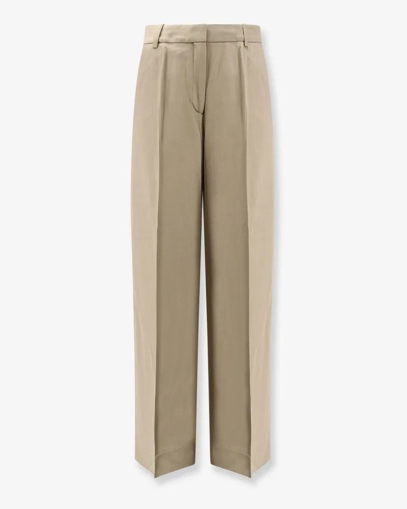 Totême Viscose and wool trousers -  - gender_Woman Beige