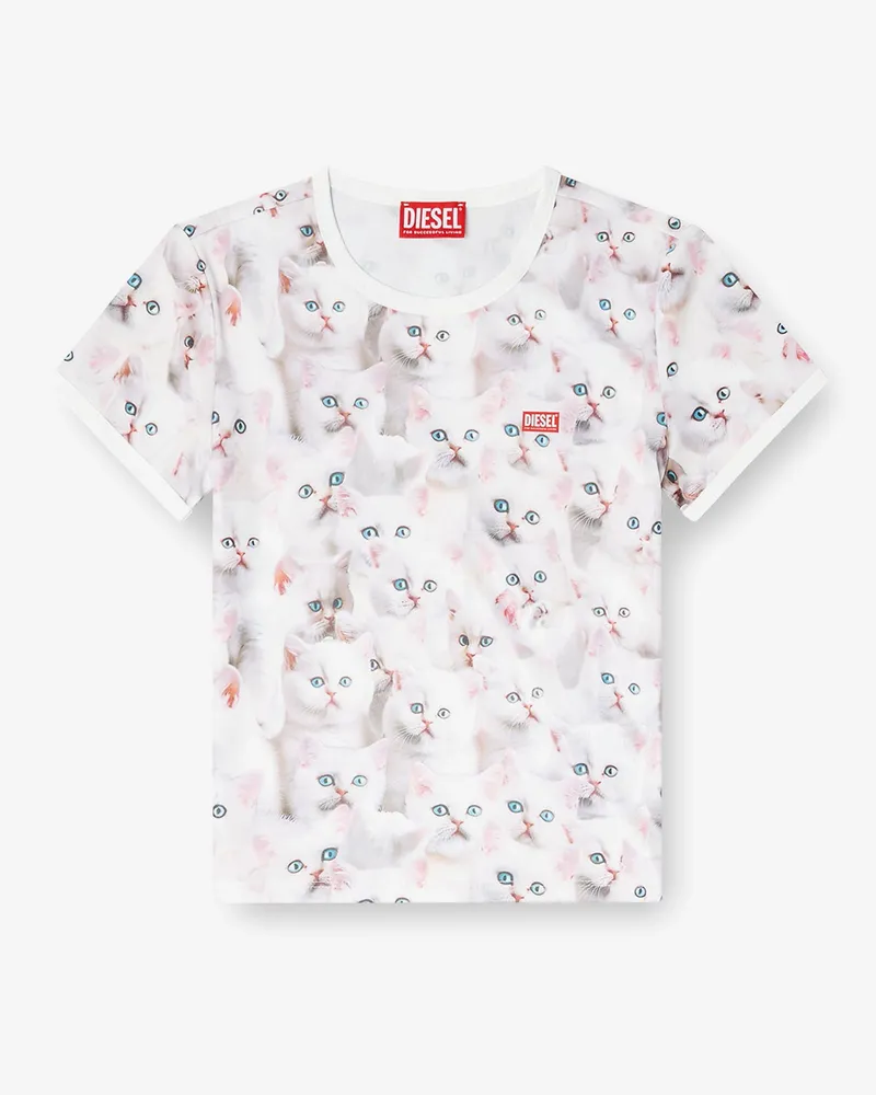 Diesel T-Unclau stretch fabric T-shirt -  - gender_Woman White