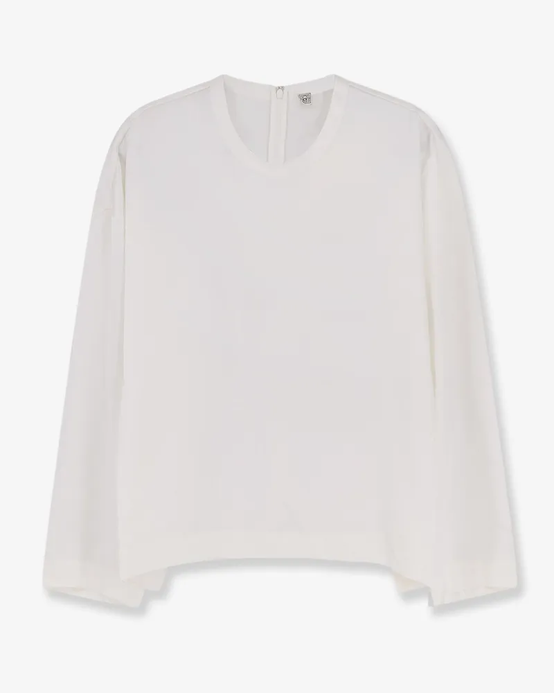 Totême Satin Boxy top -  - gender_Woman White
