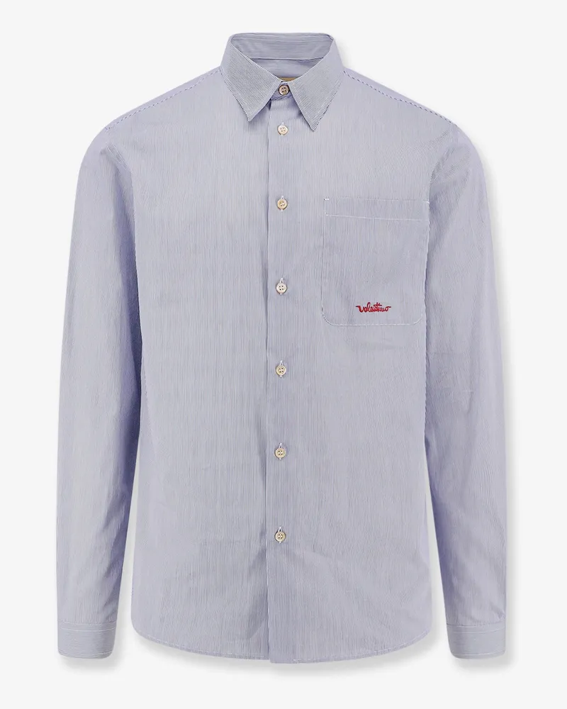Valentino Garavani Cotton striped shirt -  - gender_Man Blue