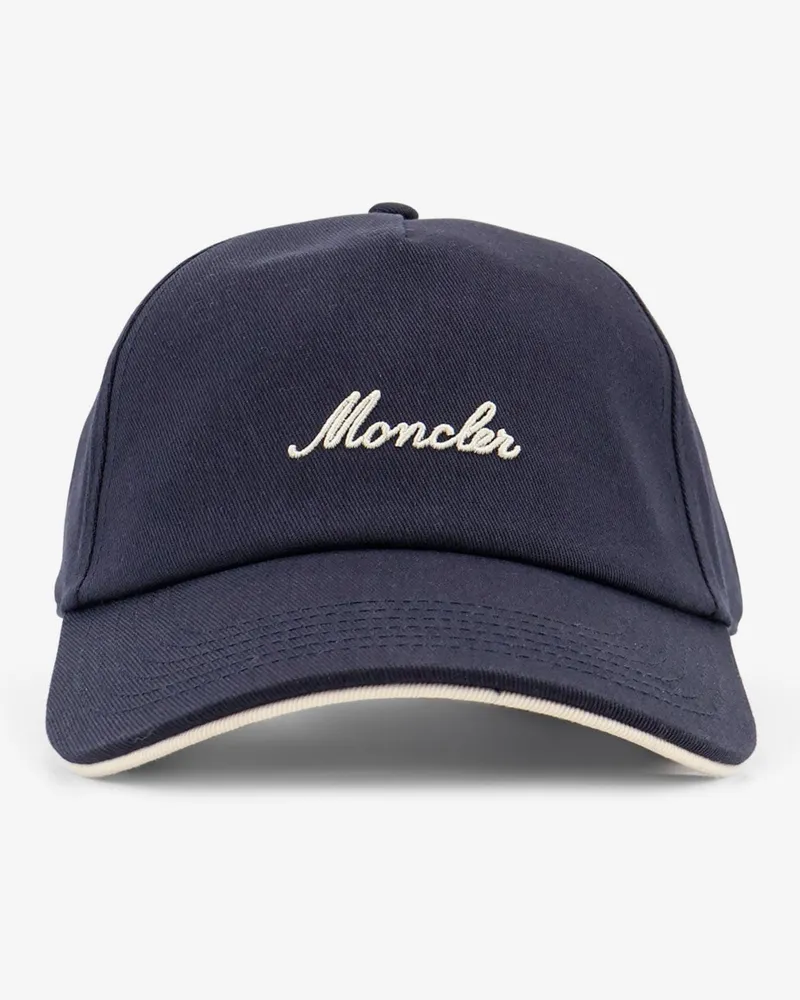 Moncler Cotton Baseball Hat -  - gender_Man Blue