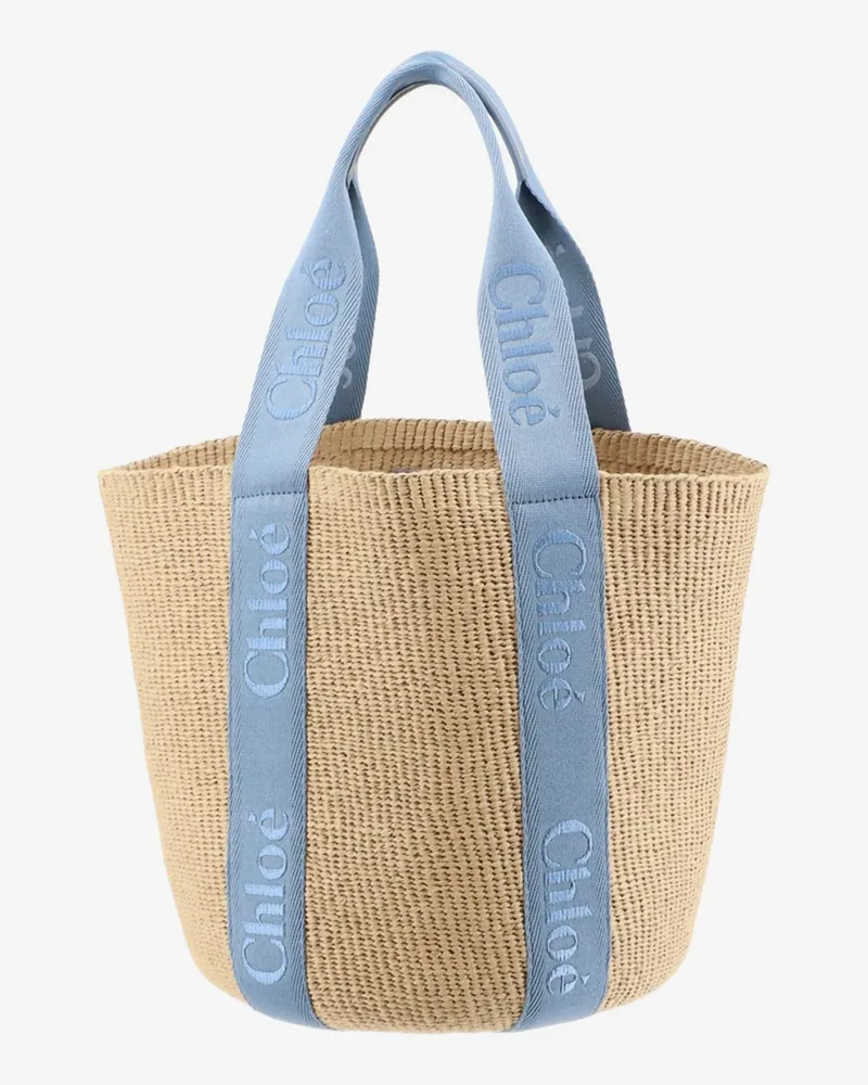 Chloé Woody Raffia Shoulder Bag -  - gender_Woman Beige