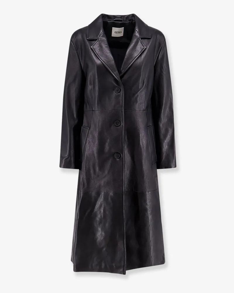 Arma Asia leather trench coat -  - gender_Woman Black