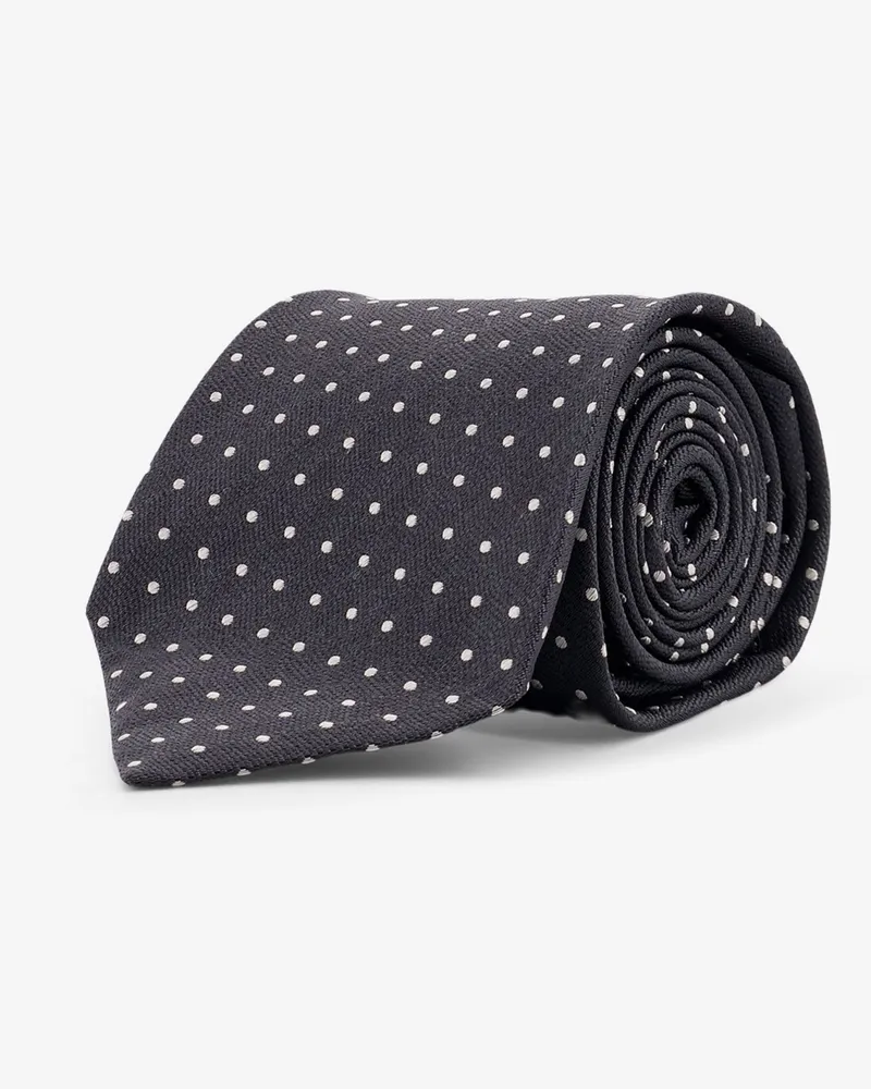 Tom Ford Silk tie with micro-fantasy -  - gender_Man Grey