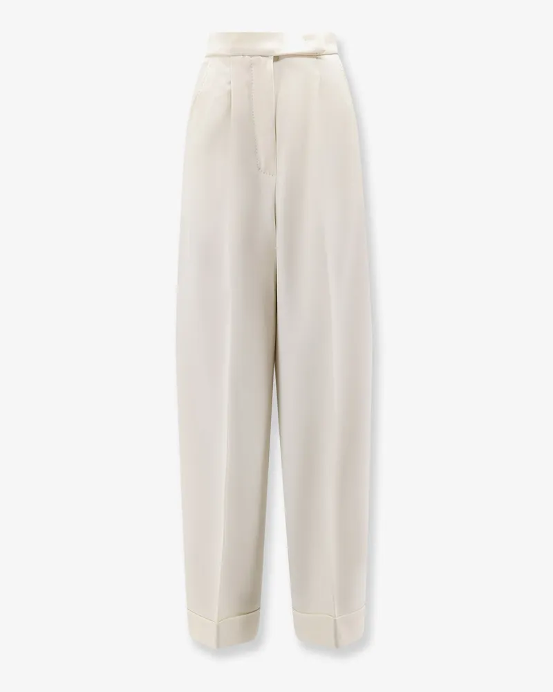 Max Mara Mxmrugiada virgin wool trousers -  - gender_Woman White
