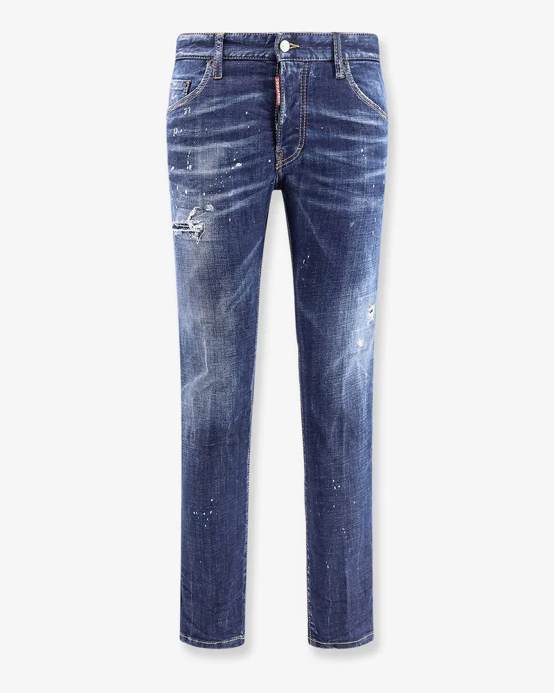 Dsquared2 Skater Jeans with destroyed effect -  - gender_Man Blue