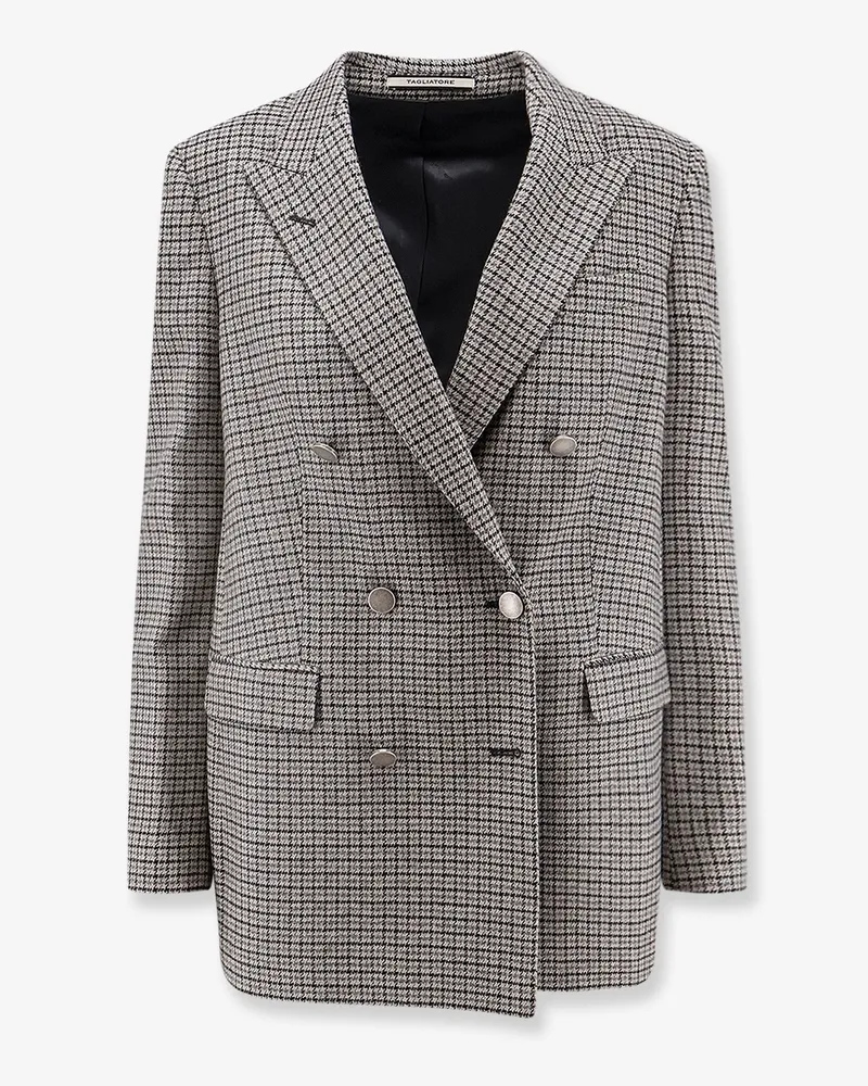 Tagliatore Jasmine pied-de-poule wool blend blazer -  - gender_Woman Grey