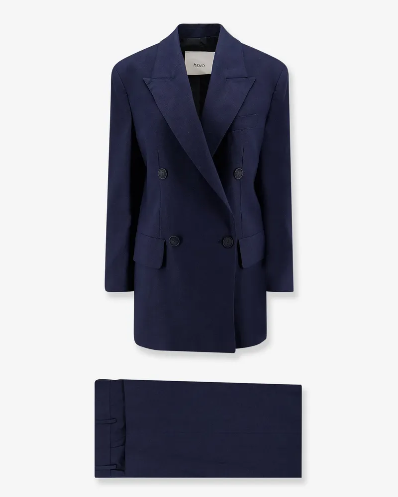 Hevò Rocchetta linen and viscose suit -  - gender_Woman Blue