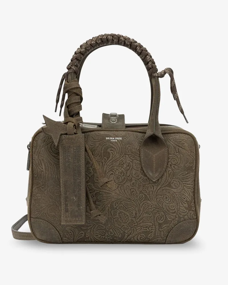 Golden Goose Suede Vita Bag crossbody bag with floral motif -  - gender_Woman Green