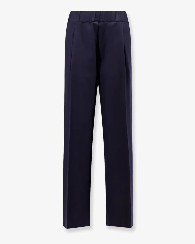 Semicouture Wool trousers with elastic waistband -  - gender_Woman Blue