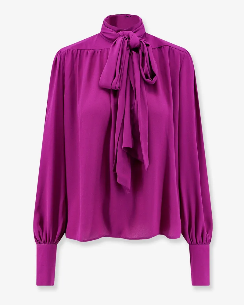 ACTUALEE Satin shirt with padded shoulders -  - gender_Woman Purple
