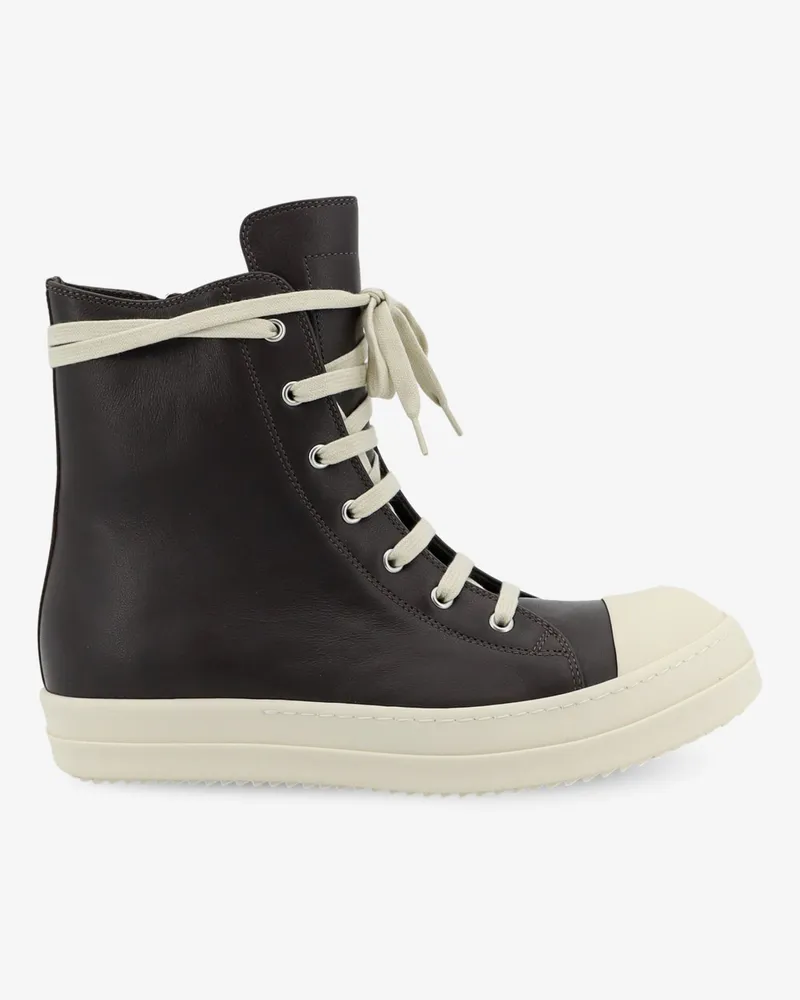 Rick Owens Leather sneakers -  - gender_Man Grey