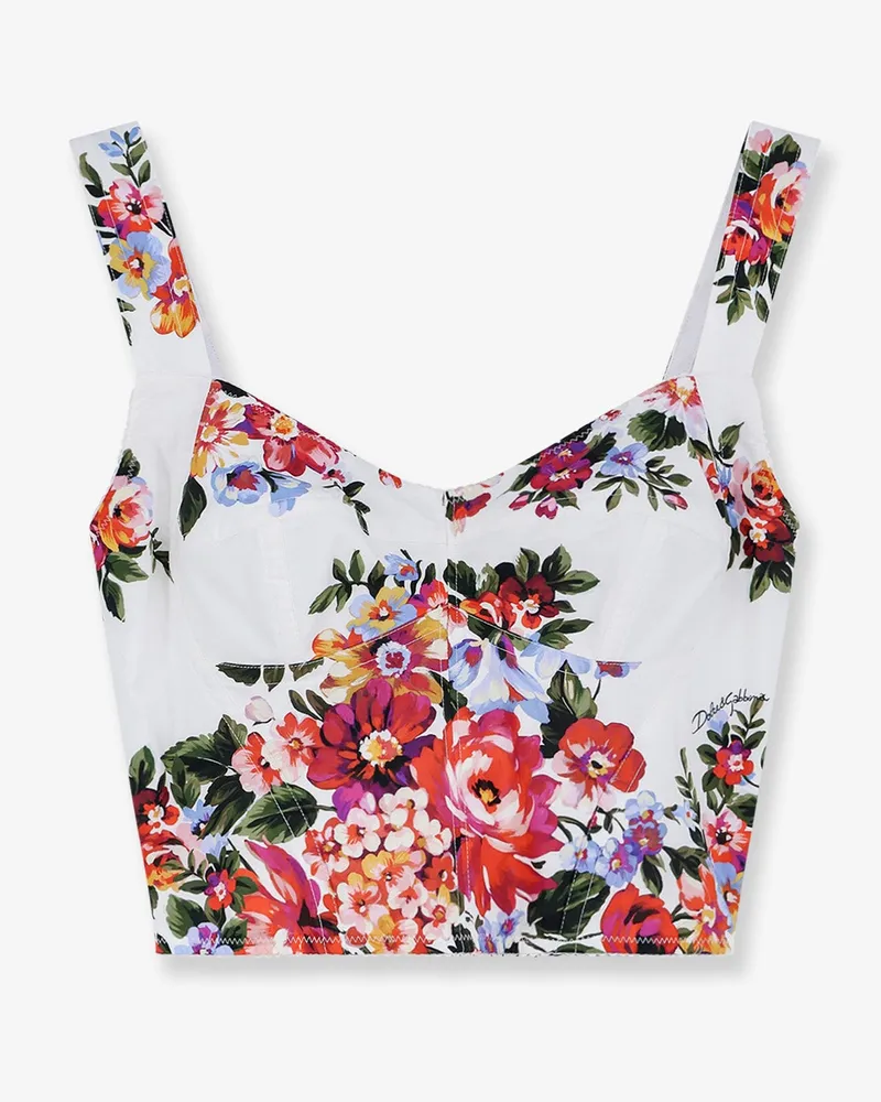Dolce & Gabbana Cotton blend Bustier Top -  - gender_Woman White