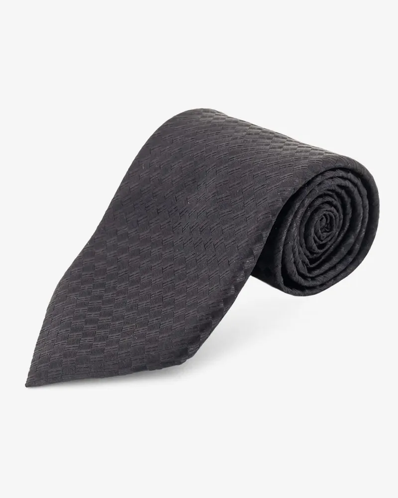 Tom Ford Silk tie with geometric pattern -  - gender_Man Black