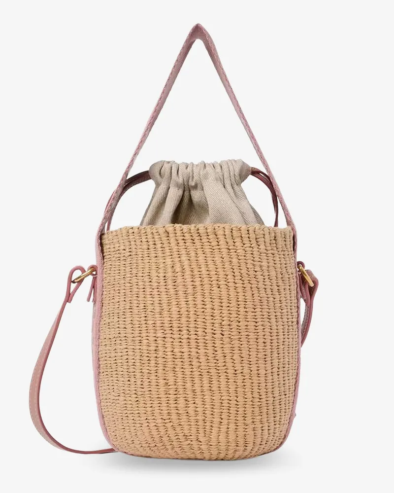 Chloé Woody raffia bucket bag -  - gender_Woman Beige