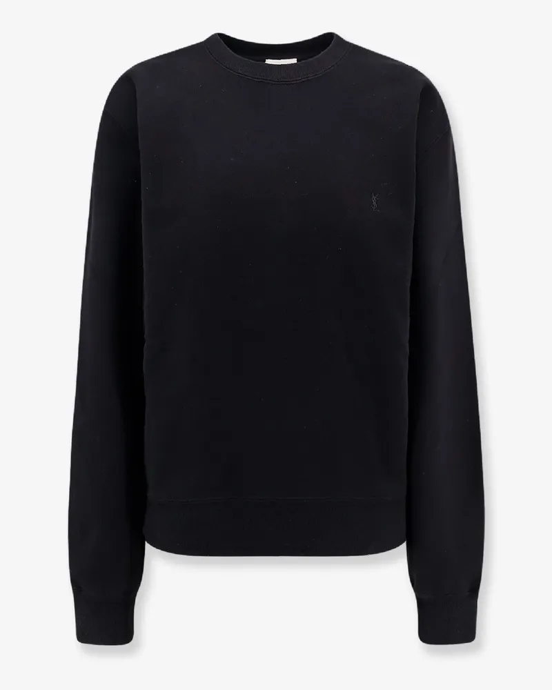Saint Laurent Certified cotton sweatshirt with Cassandre embroidery -  - gender_Woman Black