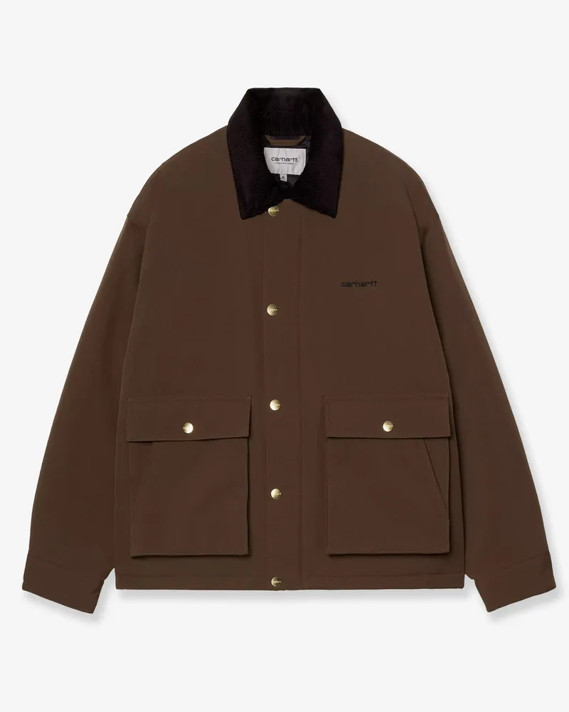 Carhartt WIP Quentin nylon jacket with embroidered logo on the front -  - gender_Man Brown