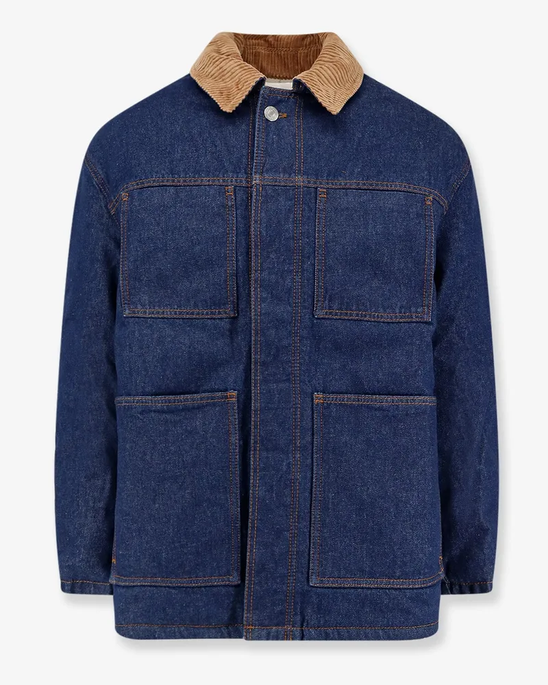 AMI Paris Padded denim jacket -  - gender_Man Blue