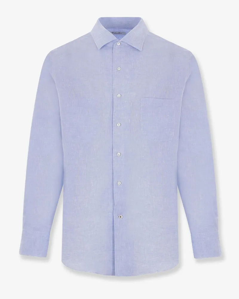 Loro Piana Andrè linen shirt -  - gender_Man Blue
