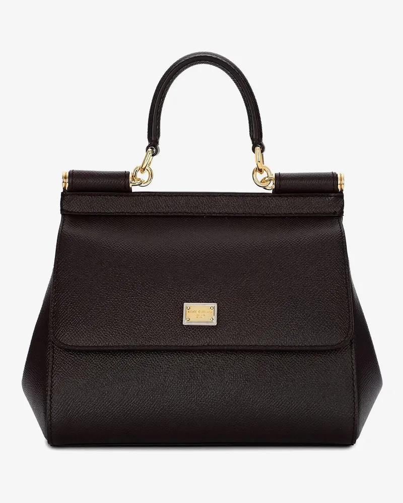 Dolce & Gabbana Sicily Medium leather crossbody bag -  - gender_Woman Black