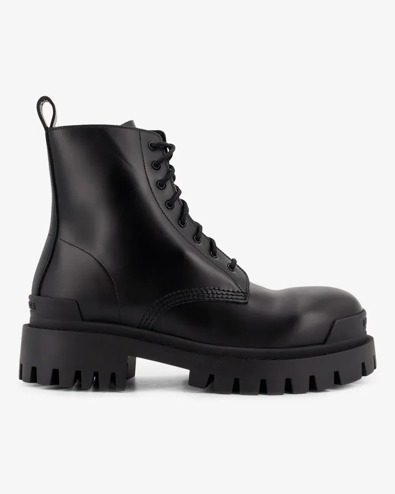 Balenciaga Leather boots with maxi rubber sole -  - gender_Man Black
